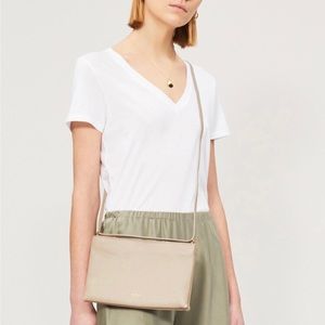 Vince white scoop neck blouse size small